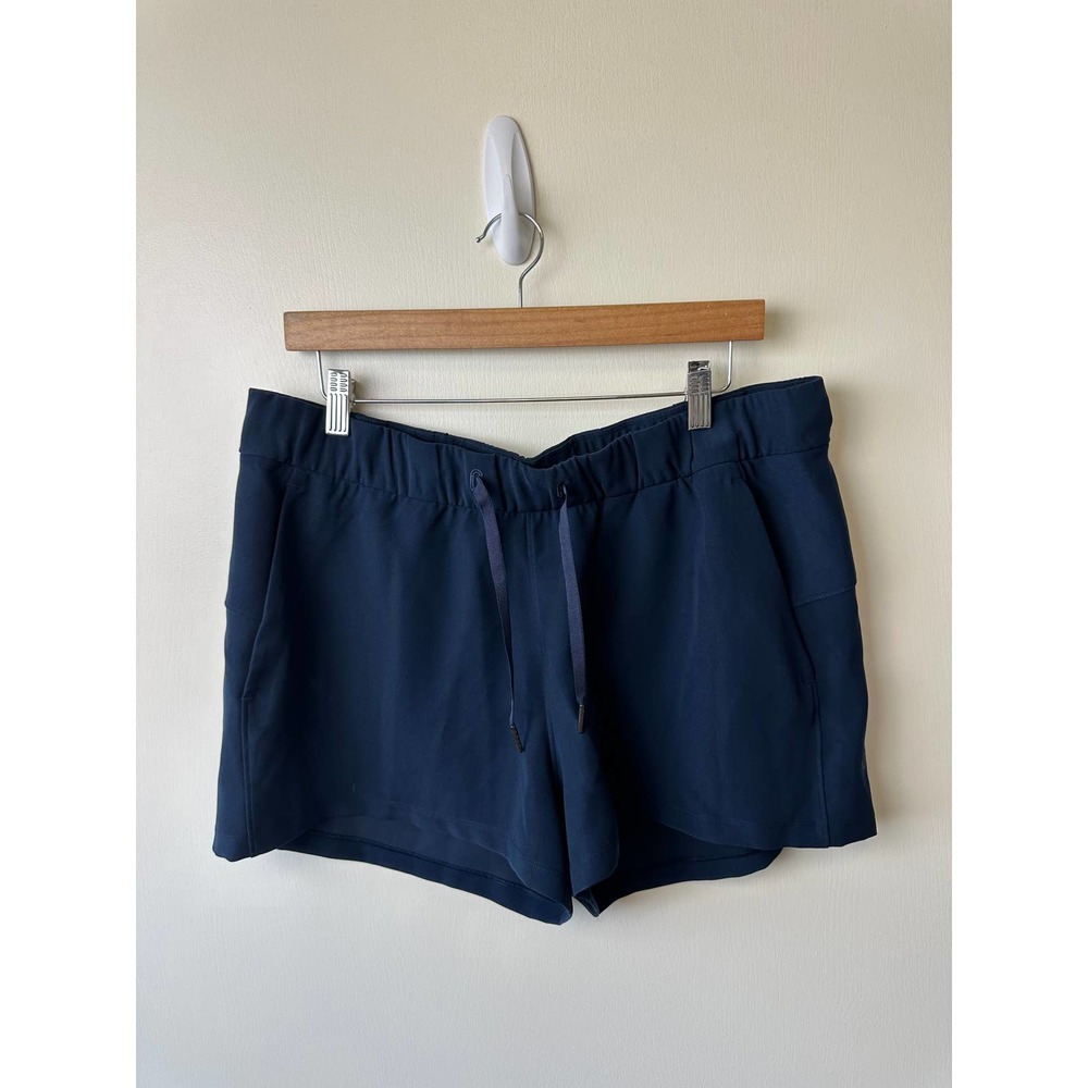 Lululemon Athletica On The Fly Short *Woven *2.5" True Navy Stretch Size 12 NWOT